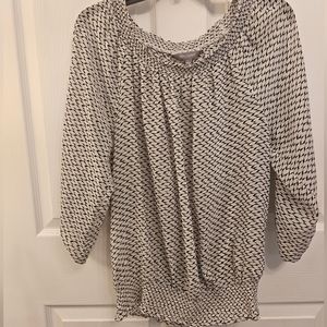 Daisy Fuentes Black and White Blouse- Size L